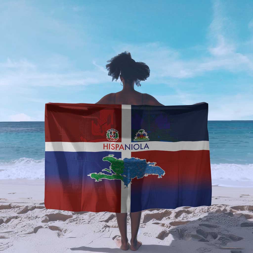 Hispaniola Sarong Haiti and Dominican Republic Emblems and Flag Style LT03