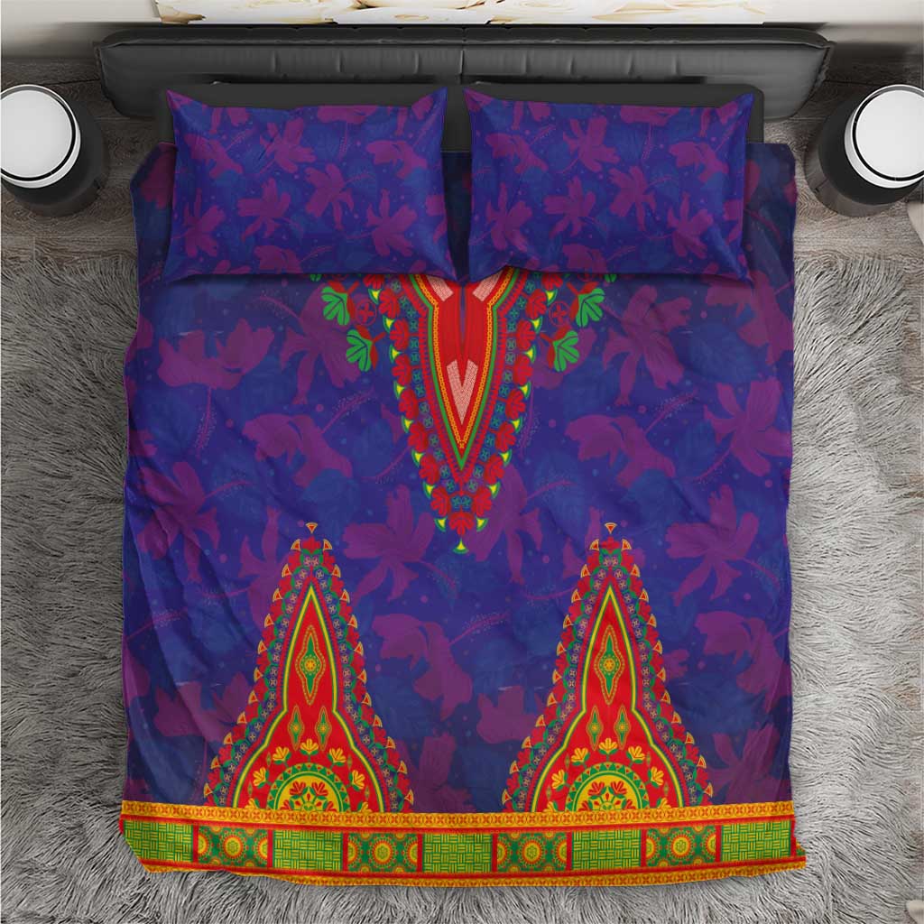 Haiti Bedding Set Choeblack Dashiki Style Blue Color LT03