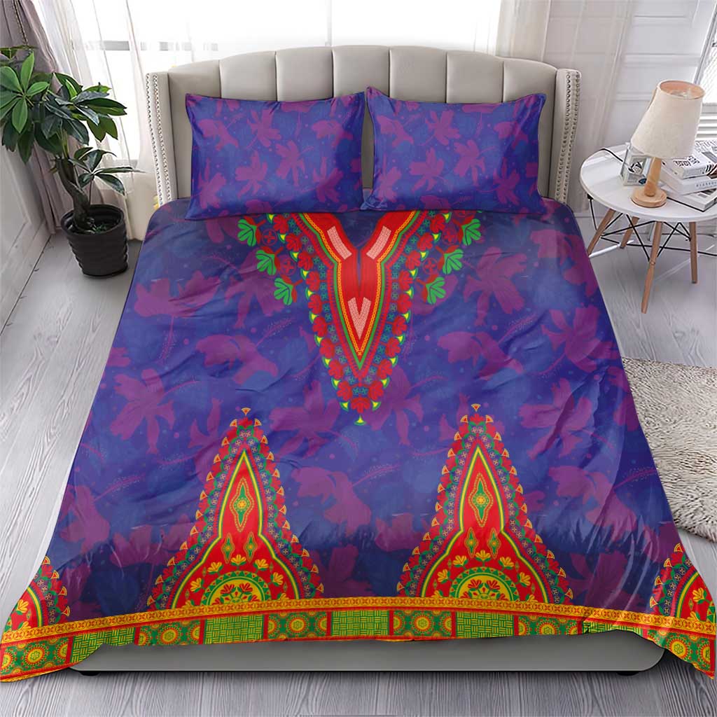 Haiti Bedding Set Choeblack Dashiki Style Blue Color LT03