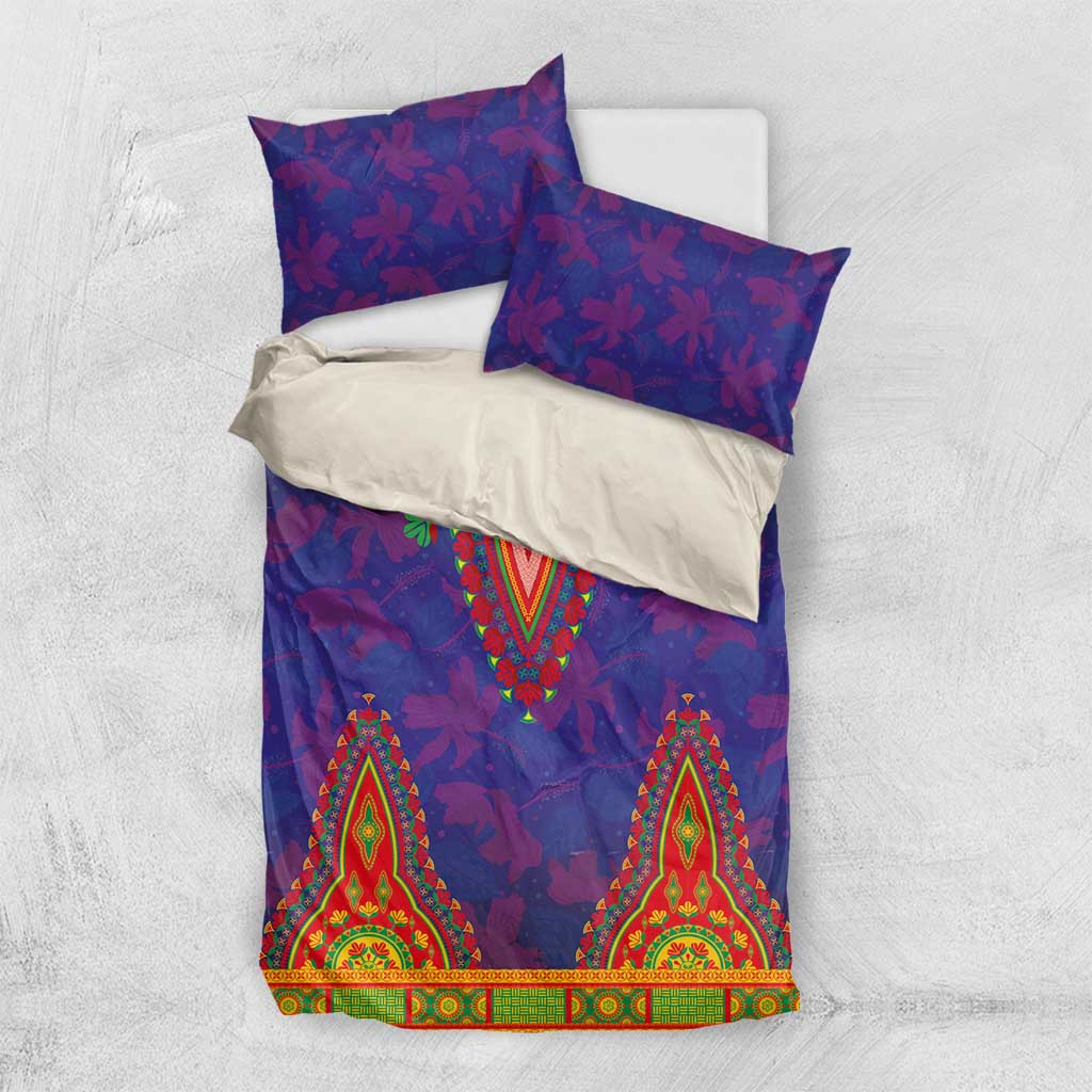 Haiti Bedding Set Choeblack Dashiki Style Blue Color LT03