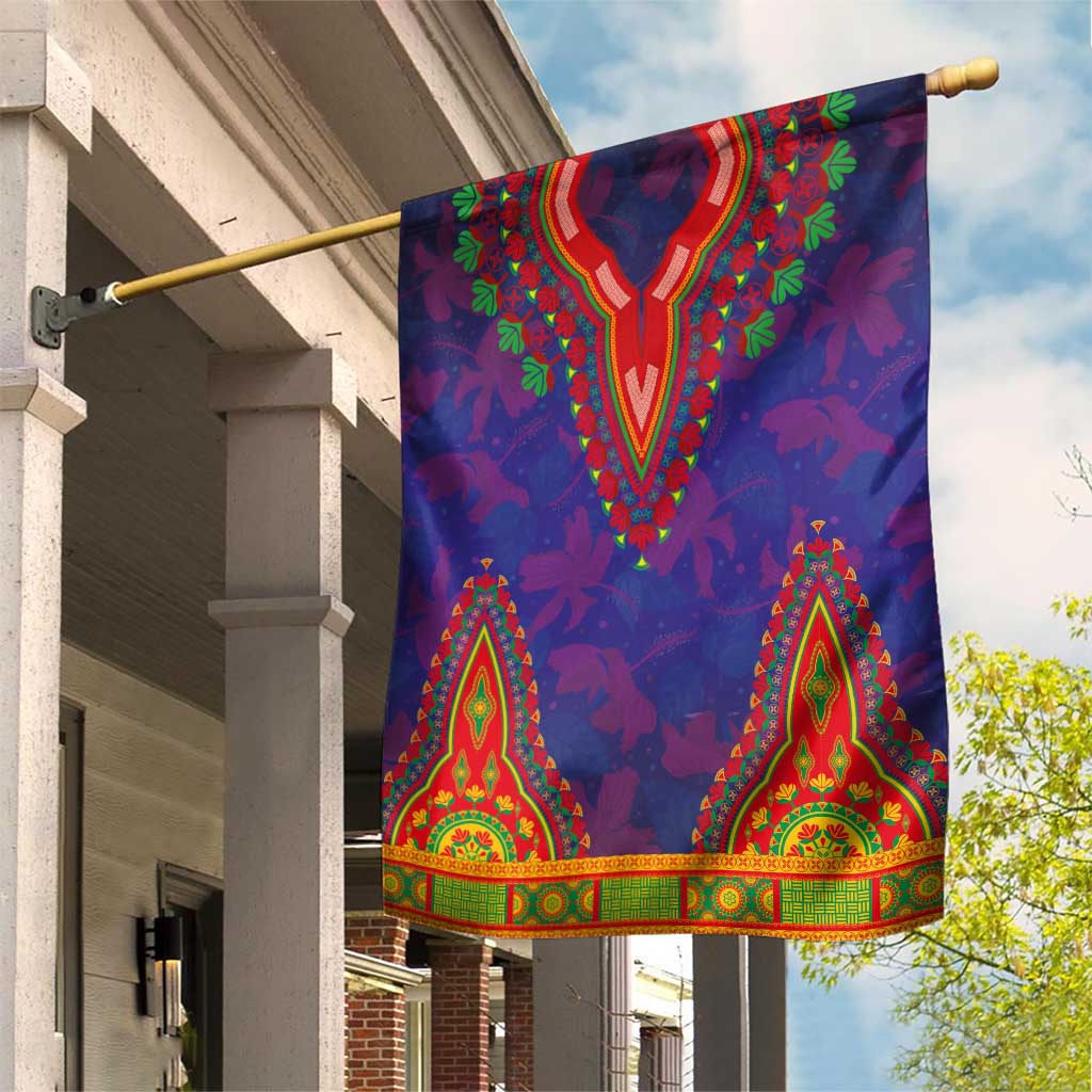 Haiti Garden Flag Choeblack Dashiki Style Blue Color LT03