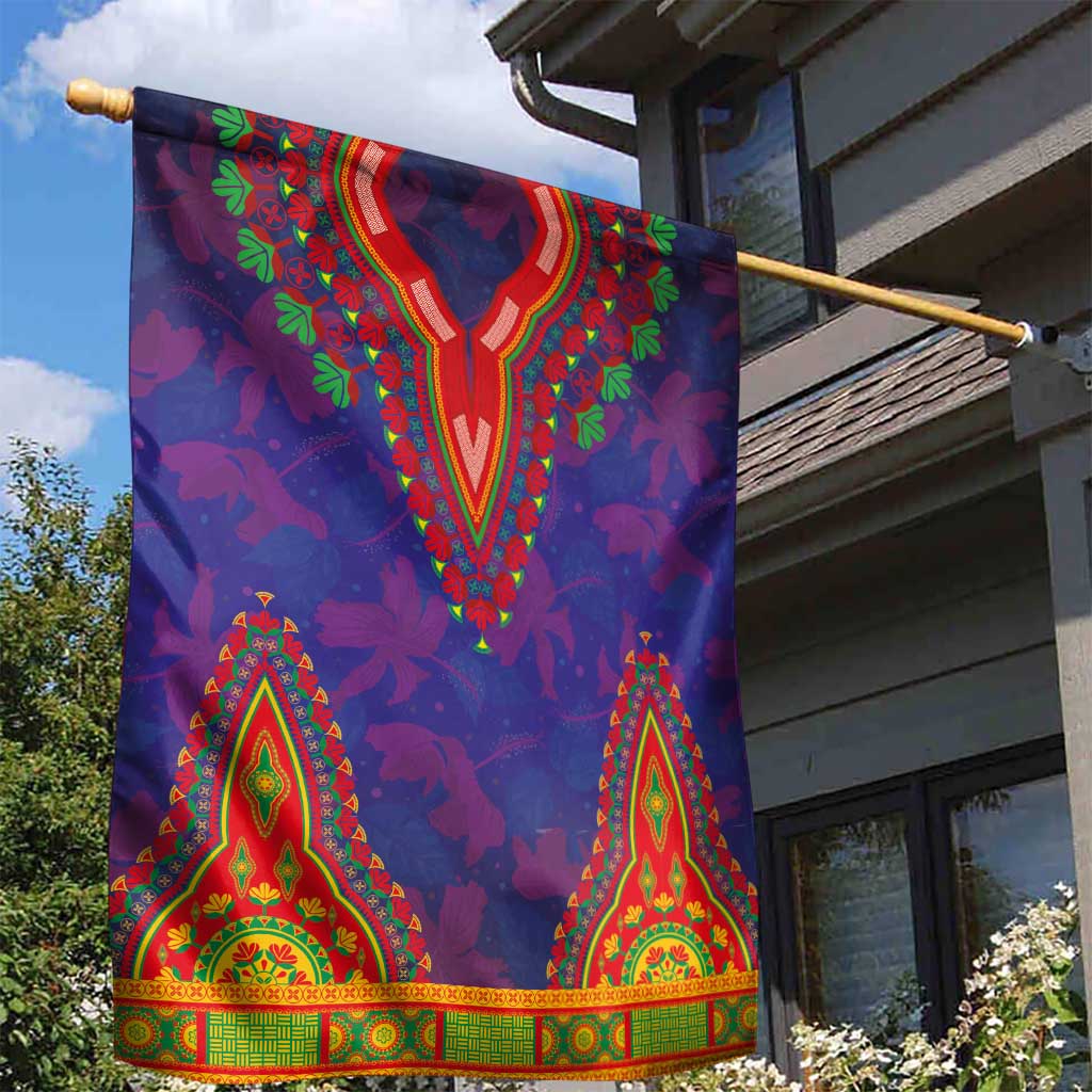 Haiti Garden Flag Choeblack Dashiki Style Blue Color LT03