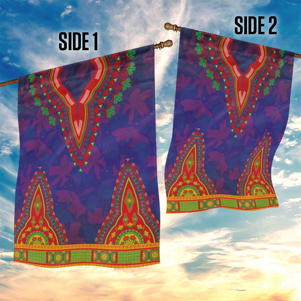 Haiti Garden Flag Choeblack Dashiki Style Blue Color LT03