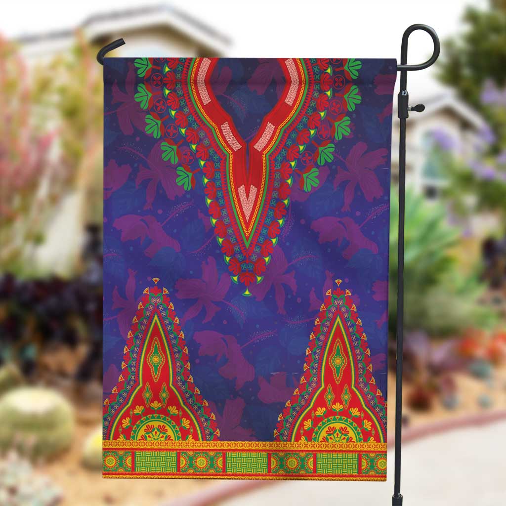 Haiti Garden Flag Choeblack Dashiki Style Blue Color LT03