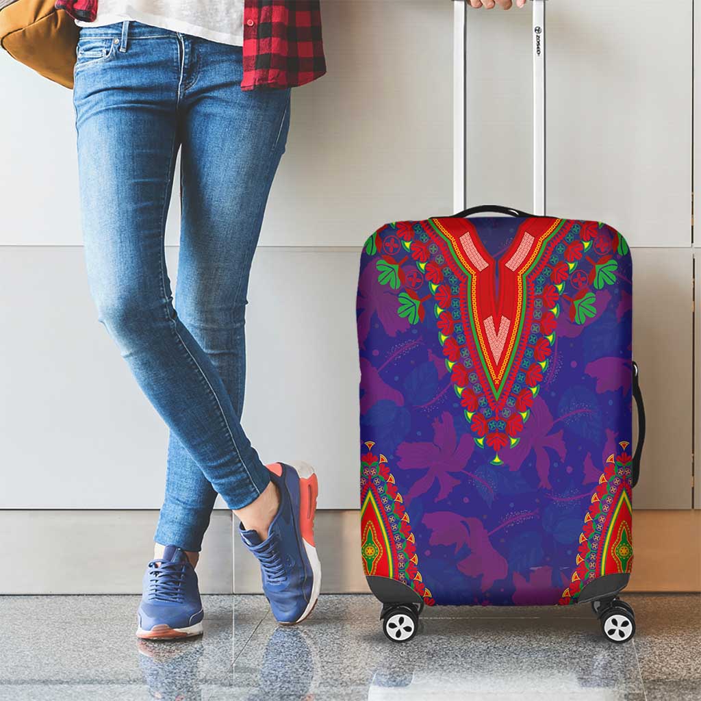 Haiti Choeblack Dashiki Style Luggage Cover Blue Color LT03