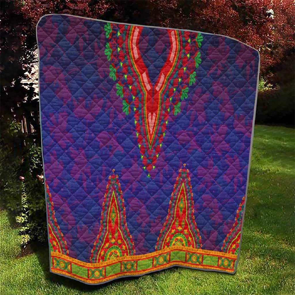 Haiti Quilt Choeblack Dashiki Style Blue Color LT03
