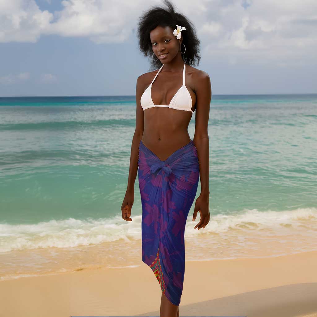 Haiti Sarong Choeblack Dashiki Style Blue Color LT03