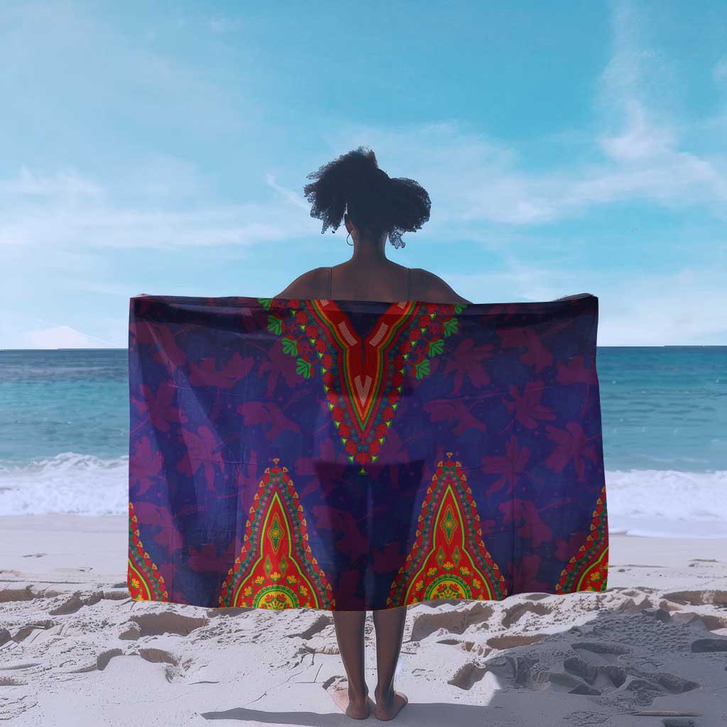 Haiti Sarong Choeblack Dashiki Style Blue Color LT03