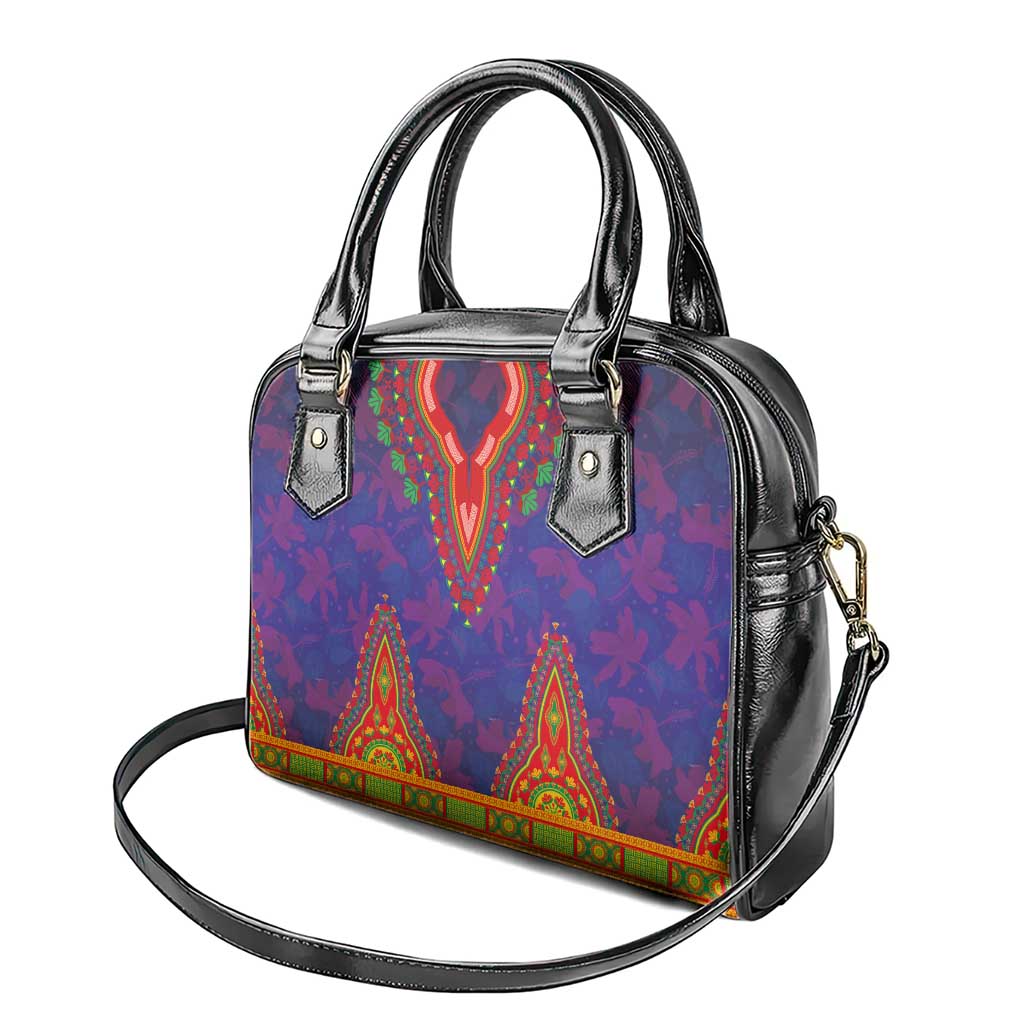 Haiti Choeblack Dashiki Style Shoulder Handbag Blue Color LT03