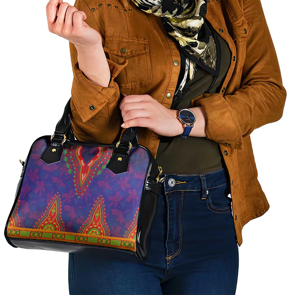 Haiti Choeblack Dashiki Style Shoulder Handbag Blue Color LT03