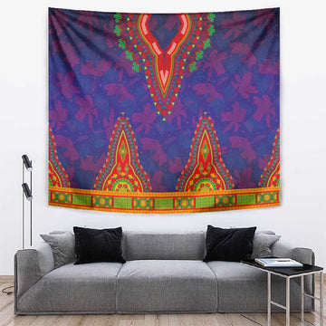 Haiti Tapestry Choeblack Dashiki Style Blue Color LT03