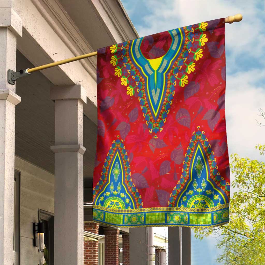 Haiti Garden Flag Choeblack Dashiki Style Red Color LT03