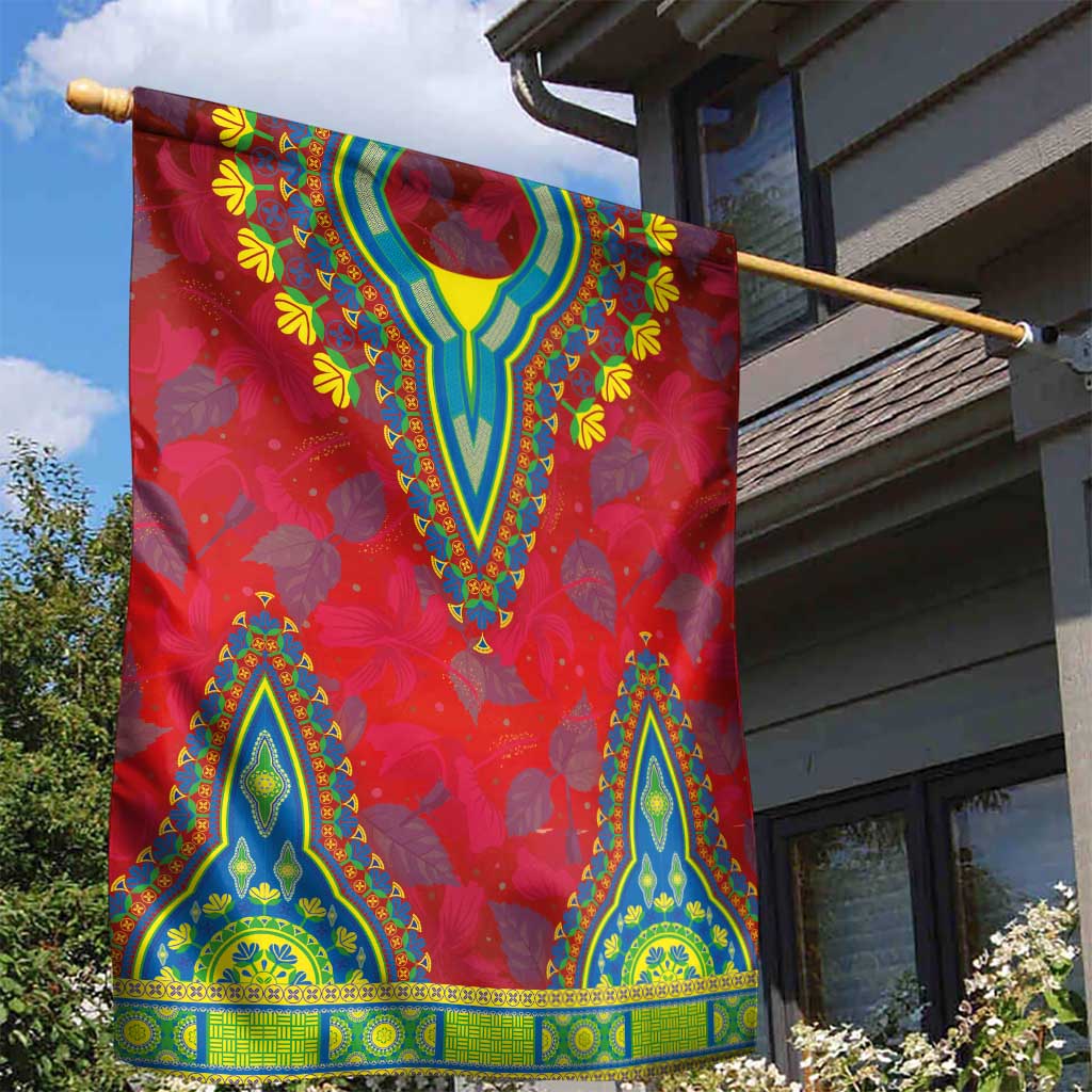 Haiti Garden Flag Choeblack Dashiki Style Red Color LT03