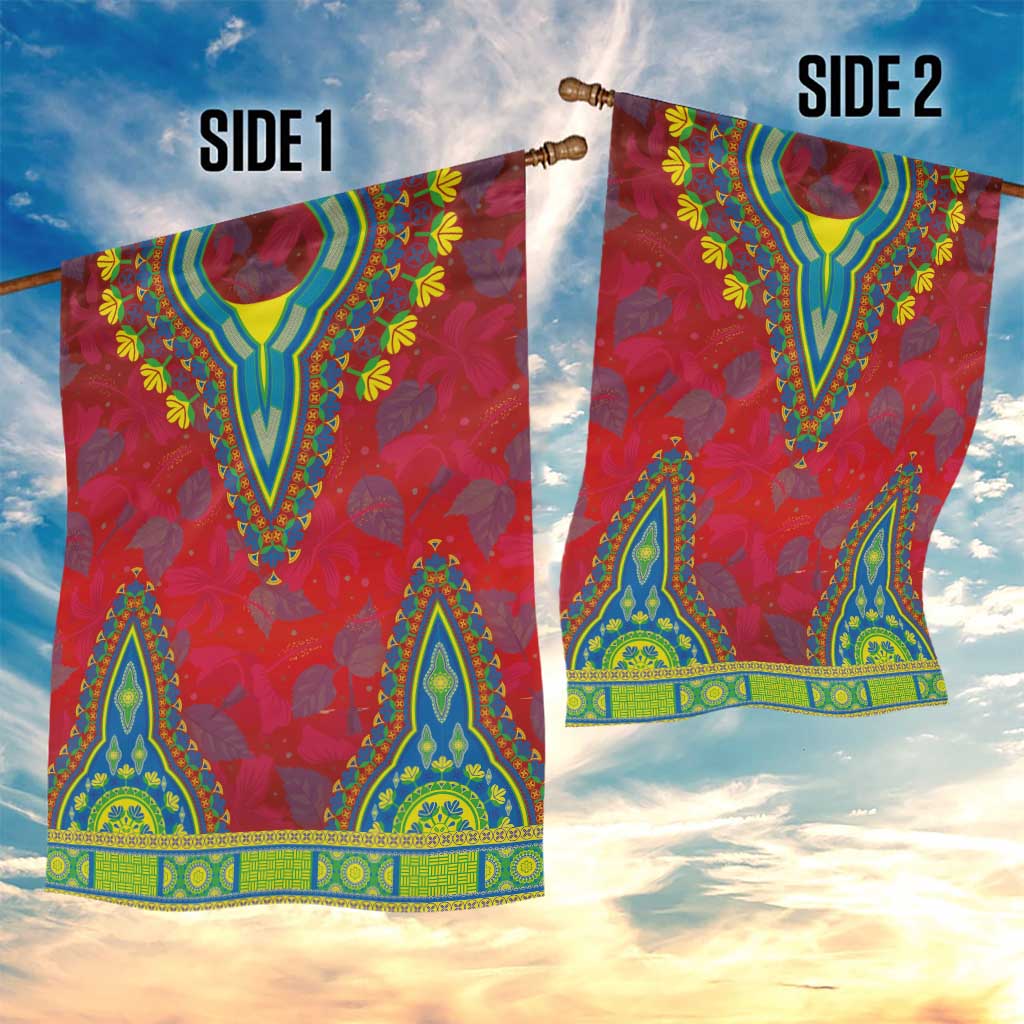 Haiti Garden Flag Choeblack Dashiki Style Red Color LT03