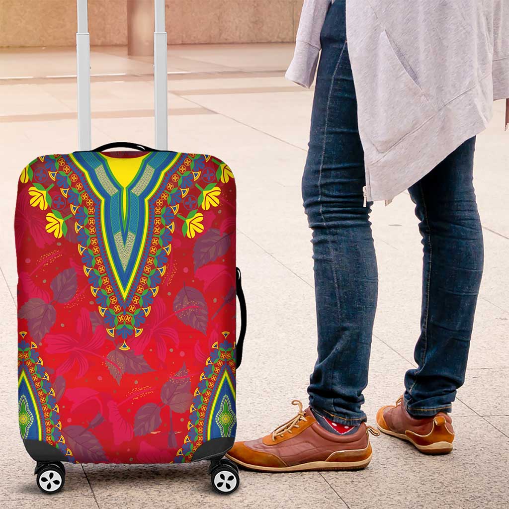 Haiti Choeblack Dashiki Style Luggage Cover Red Color LT03