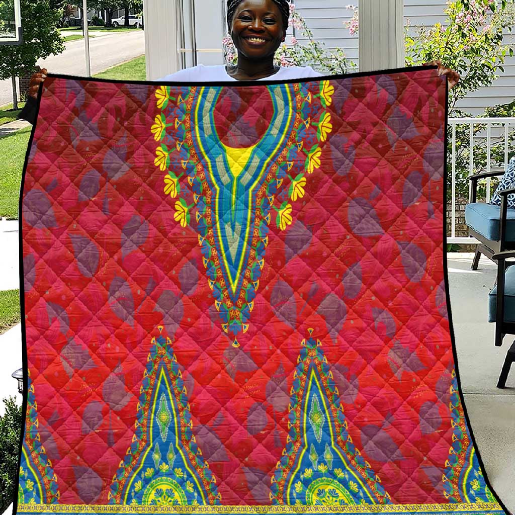 Haiti Quilt Choeblack Dashiki Style Red Color LT03