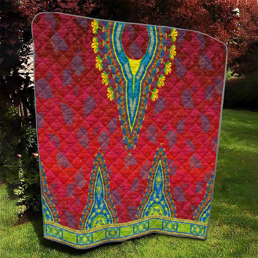 Haiti Quilt Choeblack Dashiki Style Red Color LT03