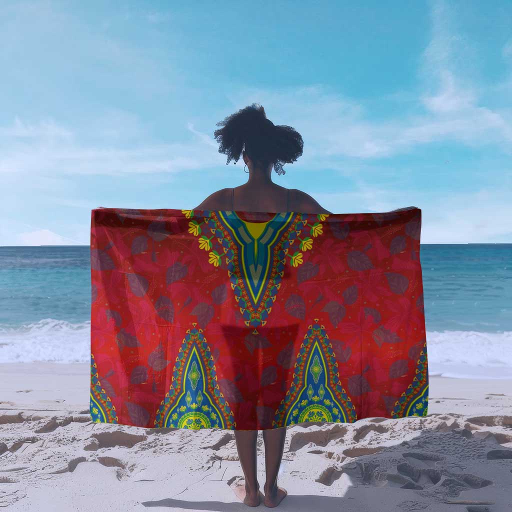 Haiti Sarong Choeblack Dashiki Style Red Color LT03
