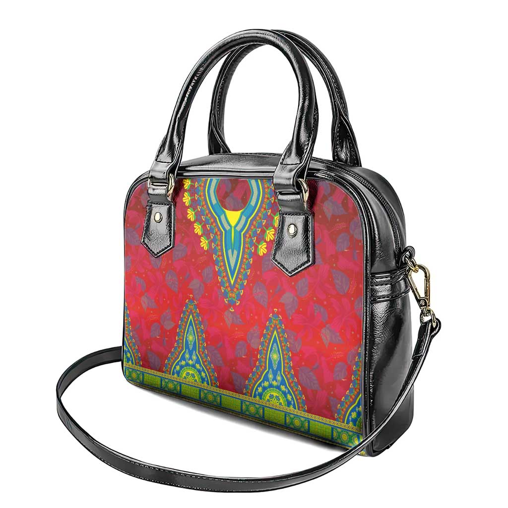Haiti Choeblack Dashiki Style Shoulder Handbag Red Color LT03