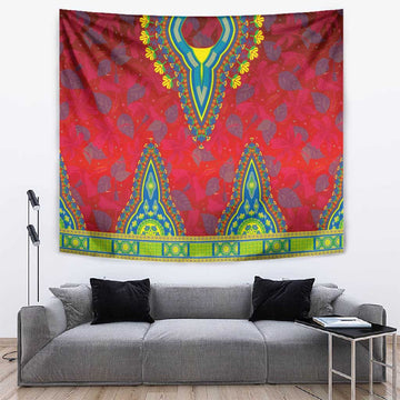 Haiti Tapestry Choeblack Dashiki Style Red Color LT03