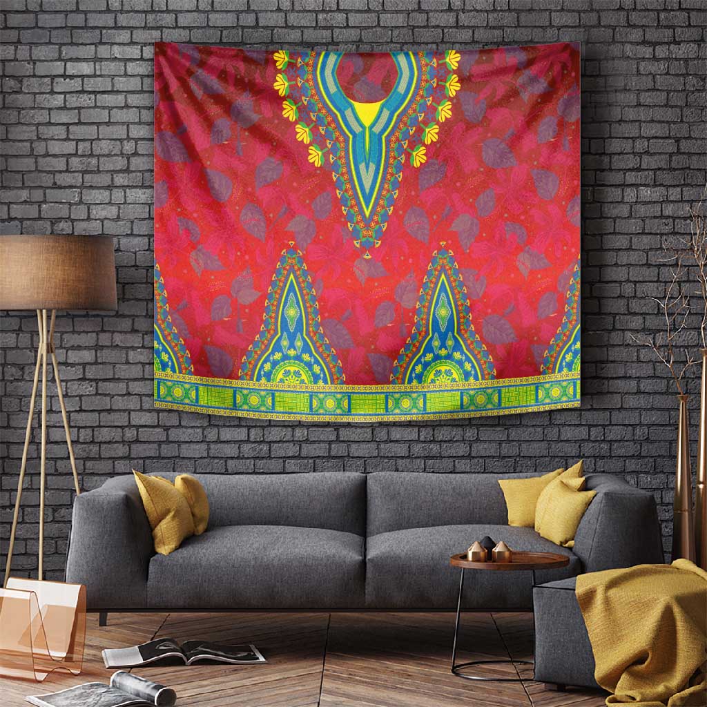 Haiti Tapestry Choeblack Dashiki Style Red Color LT03