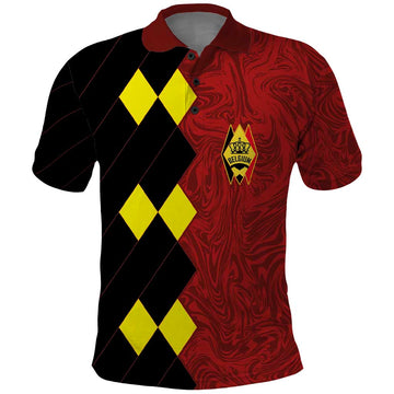 Custom Belgium Football 2024 Go Champion Polo Shirt LT03