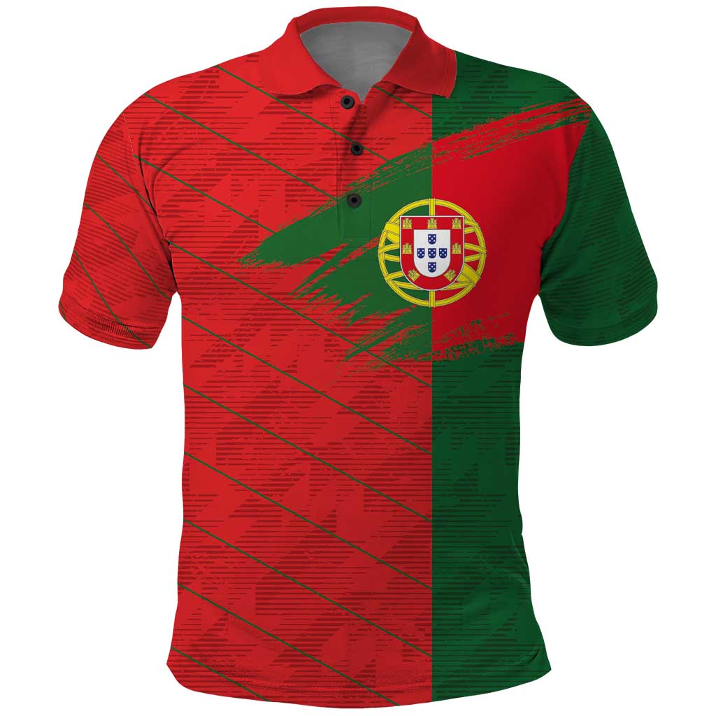 Custom Portugal Football 2024 Go Champion Polo Shirt LT03