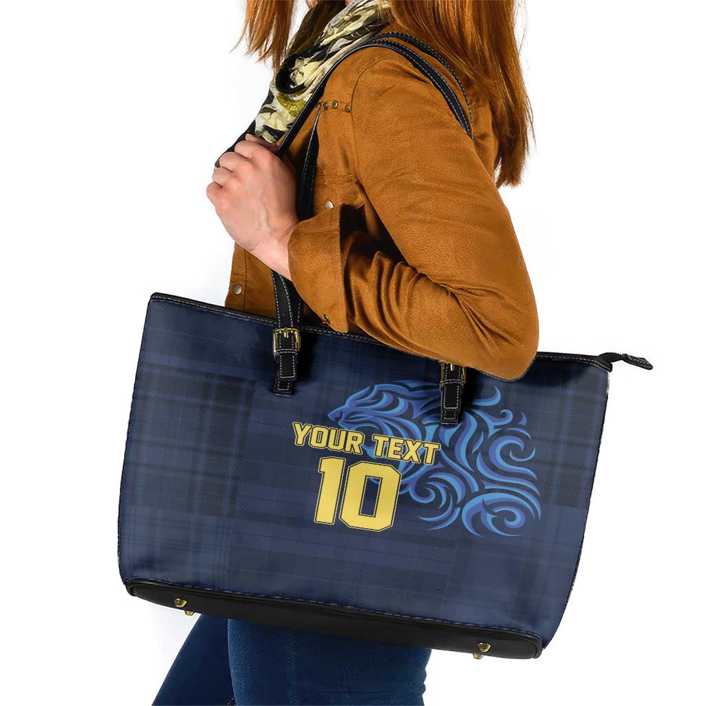 Custom Scotland Football 2024 Go Champion Leather Tote Bag LT03