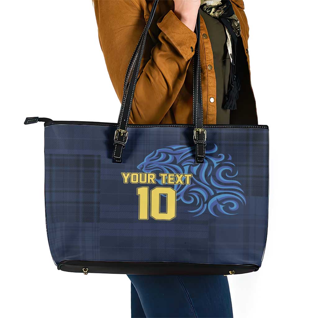 Custom Scotland Football 2024 Go Champion Leather Tote Bag LT03