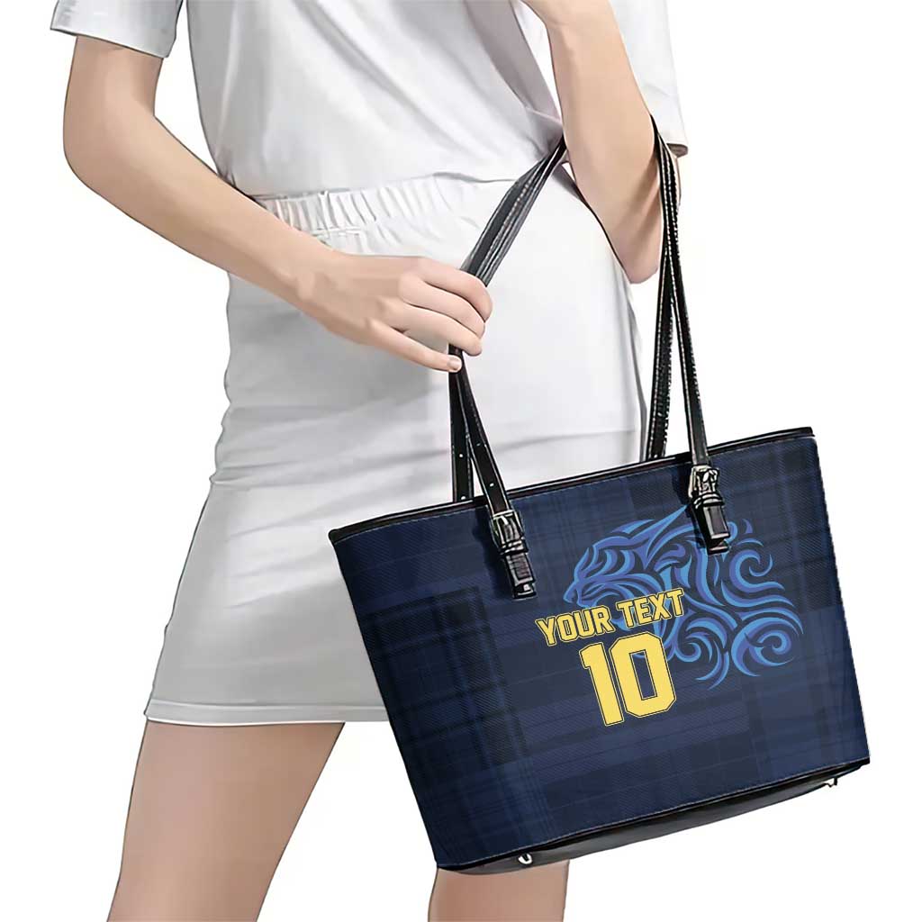 Custom Scotland Football 2024 Go Champion Leather Tote Bag LT03