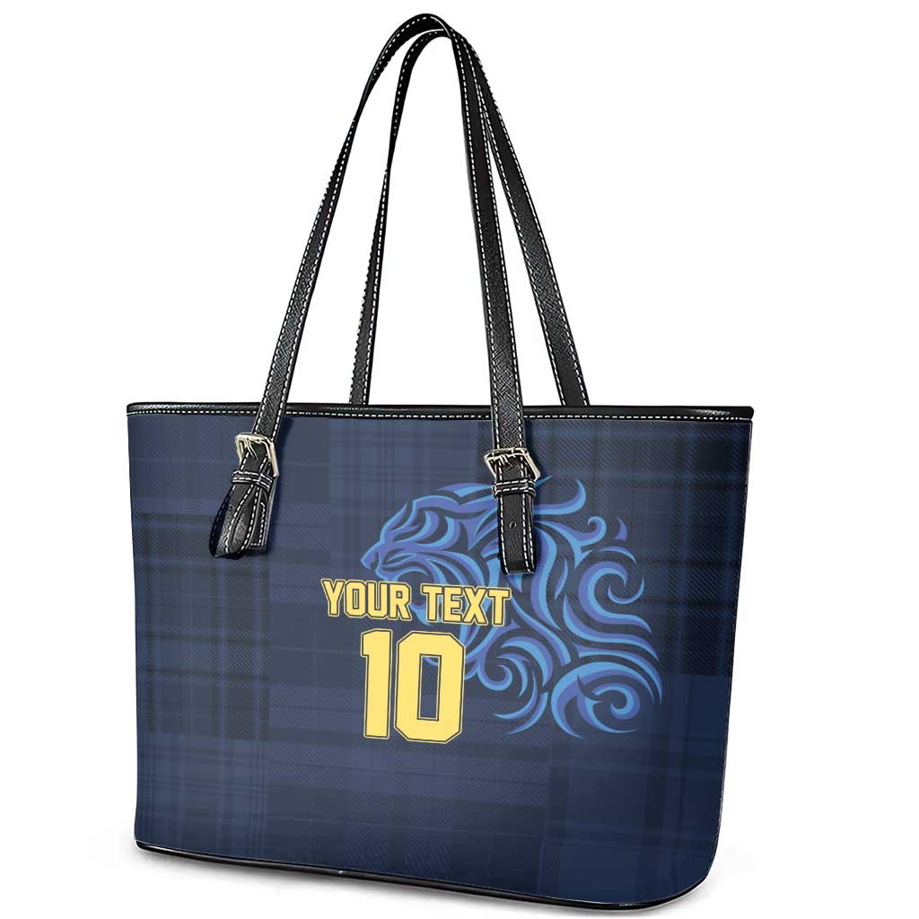 Custom Scotland Football 2024 Go Champion Leather Tote Bag LT03