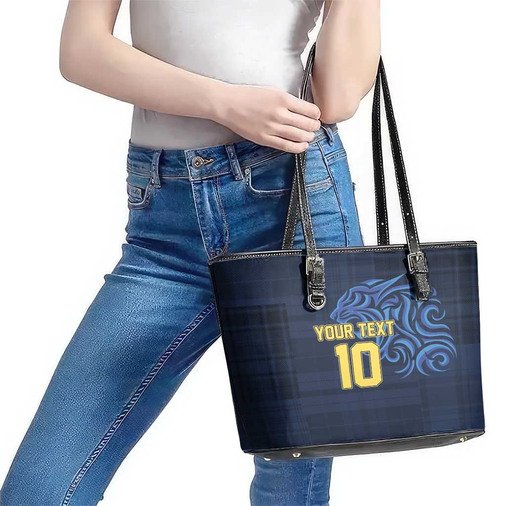 Custom Scotland Football 2024 Go Champion Leather Tote Bag LT03