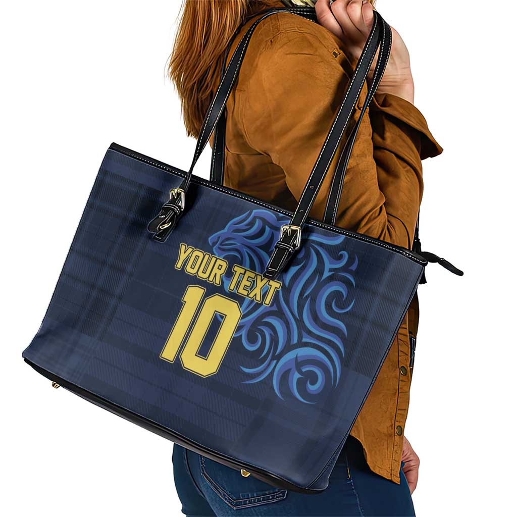 Custom Scotland Football 2024 Go Champion Leather Tote Bag LT03