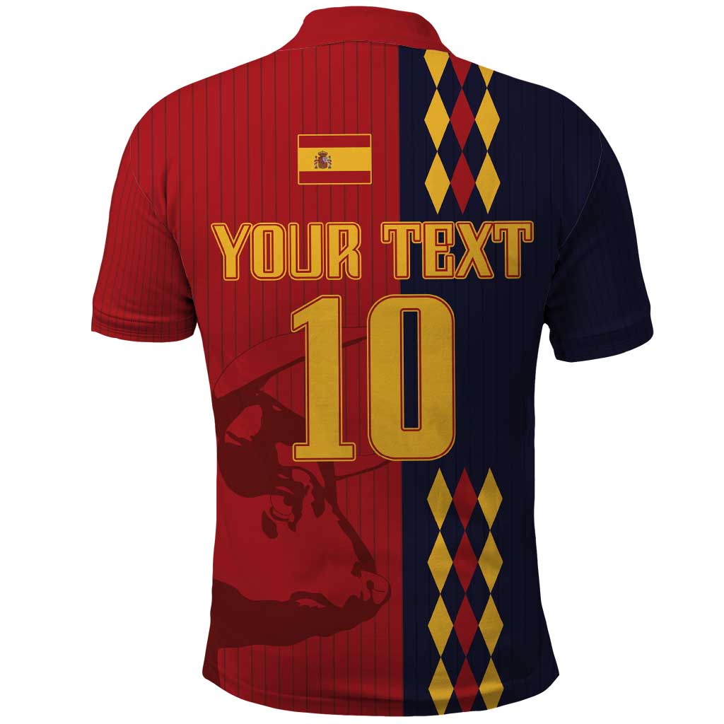 Custom Spain Football 2024 Go Champion Polo Shirt LT03