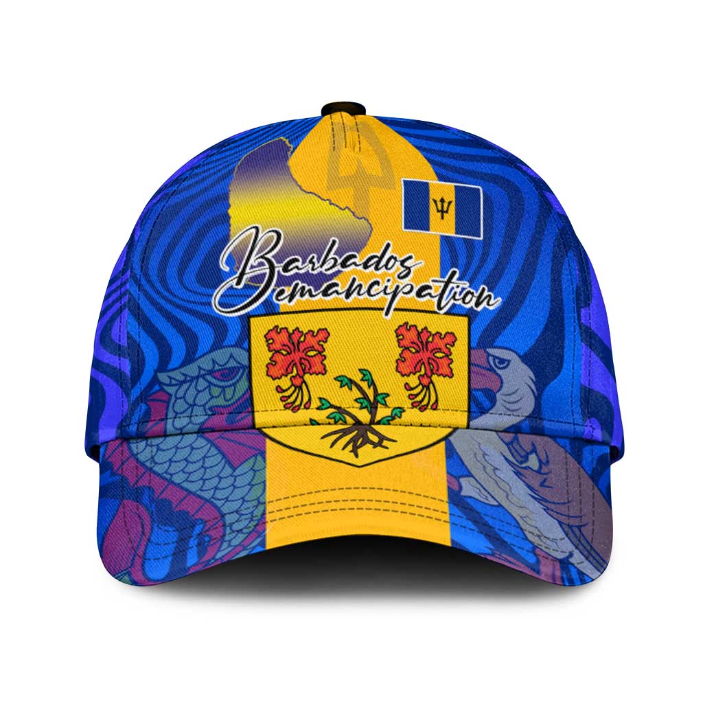 Barbados Emancipation Day Classic Cap Coat of Arms and Map National Flag Style LT03