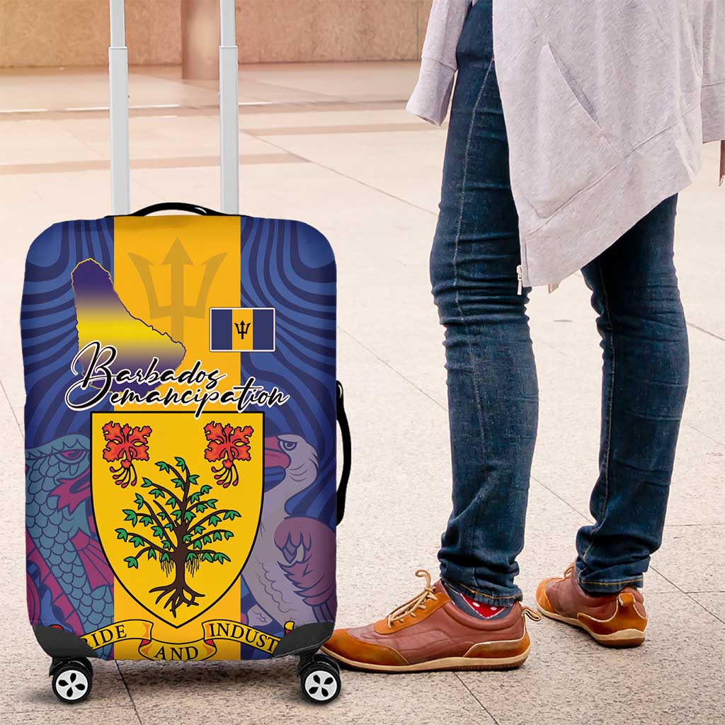Barbados Emancipation Day Luggage Cover Coat of Arms and Map National Flag Style LT03