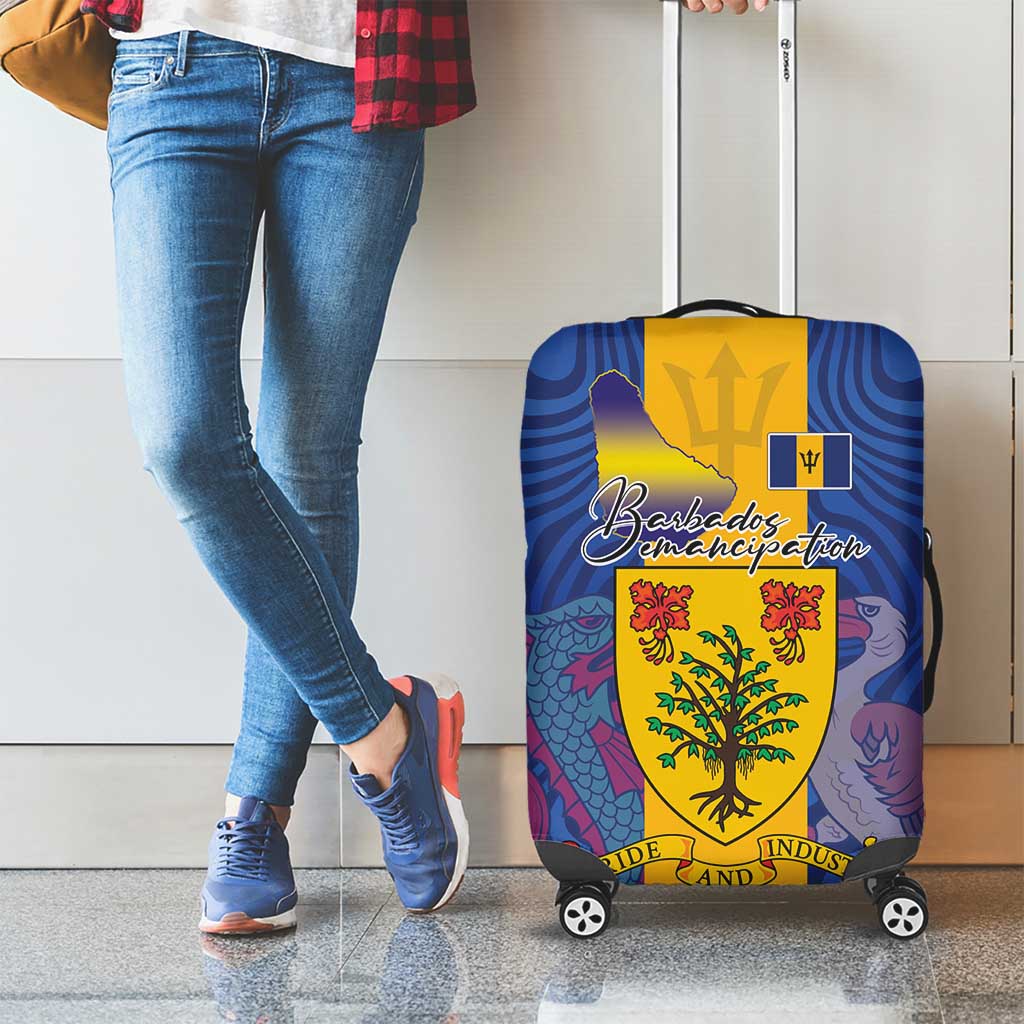 Barbados Emancipation Day Luggage Cover Coat of Arms and Map National Flag Style LT03