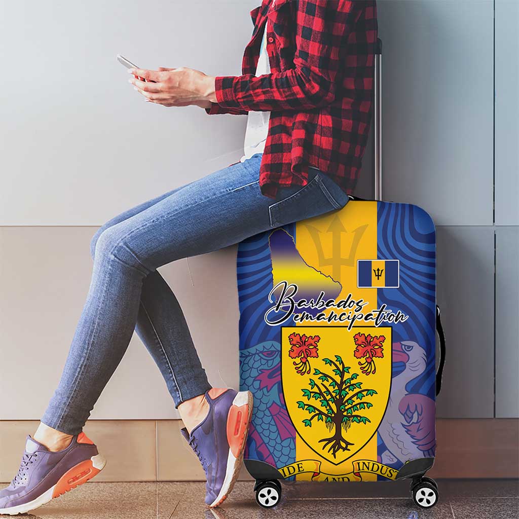 Barbados Emancipation Day Luggage Cover Coat of Arms and Map National Flag Style LT03