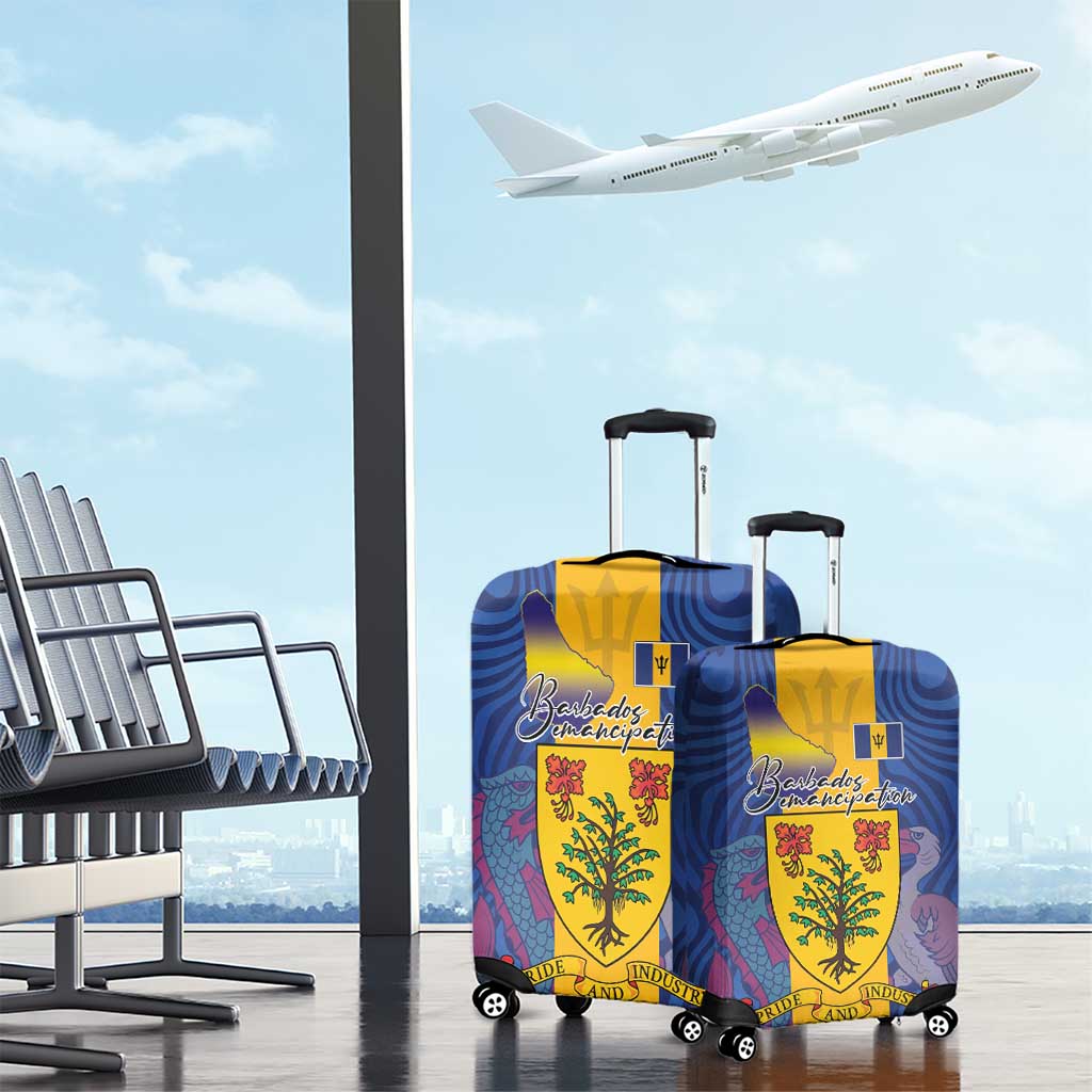 Barbados Emancipation Day Luggage Cover Coat of Arms and Map National Flag Style LT03