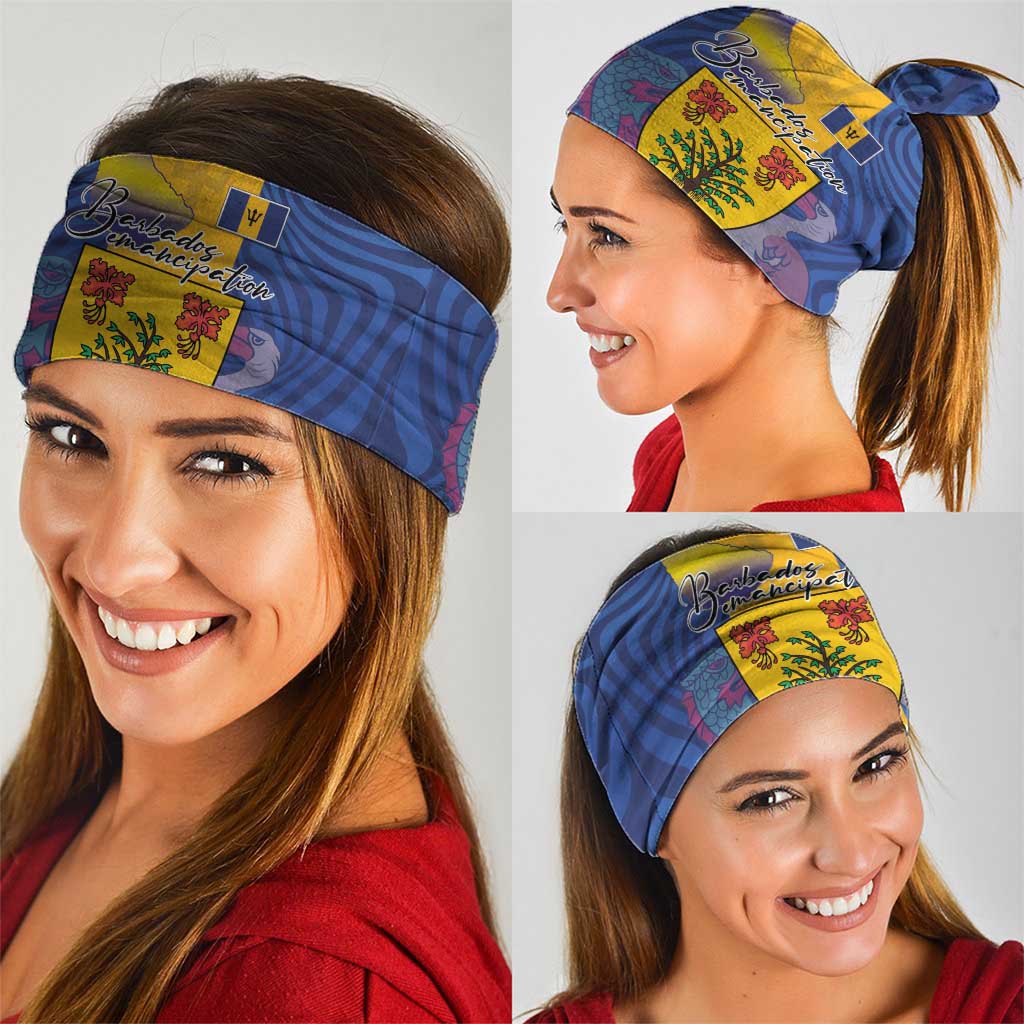 Barbados Emancipation Day Neck Gaiter Coat of Arms and Map National Flag Style LT03