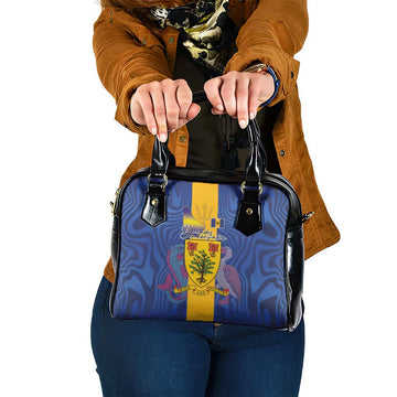 Barbados Emancipation Day Shoulder Handbag Coat of Arms and Map National Flag Style LT03