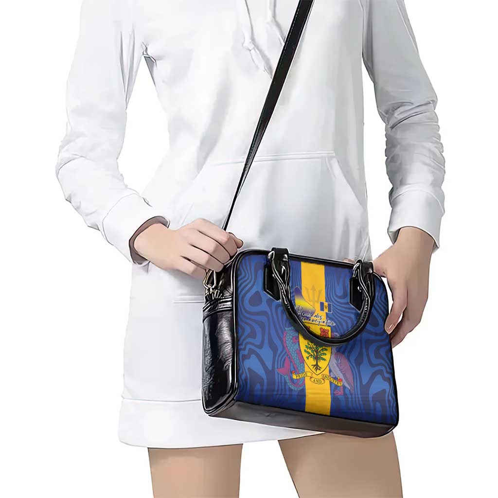 Barbados Emancipation Day Shoulder Handbag Coat of Arms and Map National Flag Style LT03