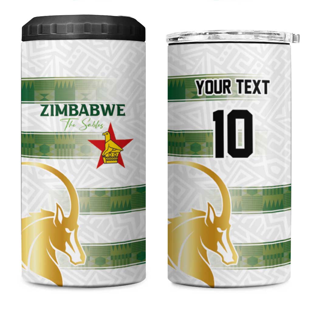 Custom Zimbabwe Rugby Champions of Africa 4 in 1 Can Cooler Tumbler The Gold Sables Version LT03