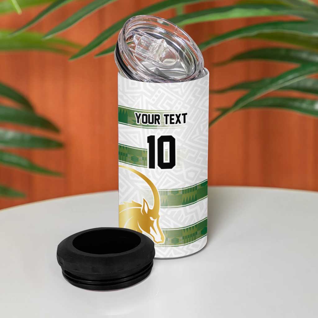 Custom Zimbabwe Rugby Champions of Africa 4 in 1 Can Cooler Tumbler The Gold Sables Version LT03