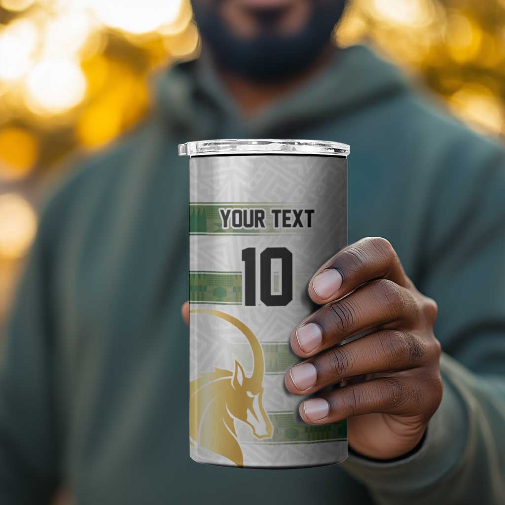 Custom Zimbabwe Rugby Champions of Africa 4 in 1 Can Cooler Tumbler The Gold Sables Version LT03