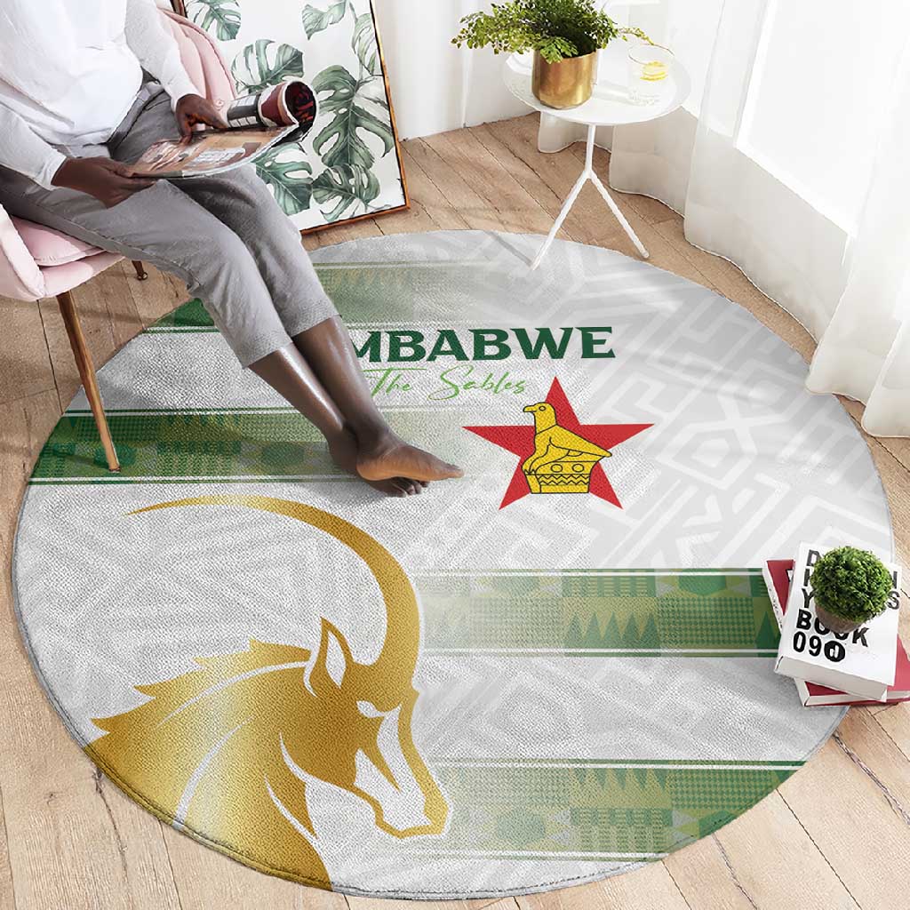 Zimbabwe Rugby Champions of Africa Round Carpet The Gold Sables Version LT03