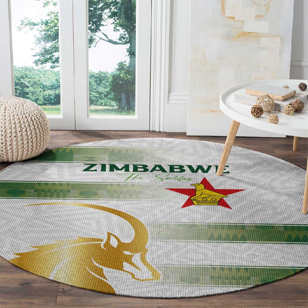 Zimbabwe Rugby Champions of Africa Round Carpet The Gold Sables Version LT03
