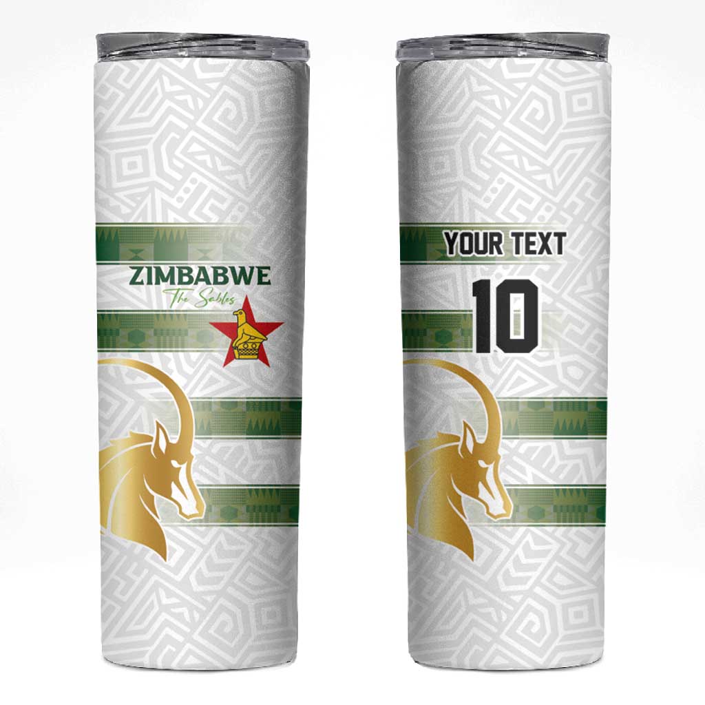 Custom Zimbabwe Rugby Champions of Africa Skinny Tumbler The Gold Sables Version LT03