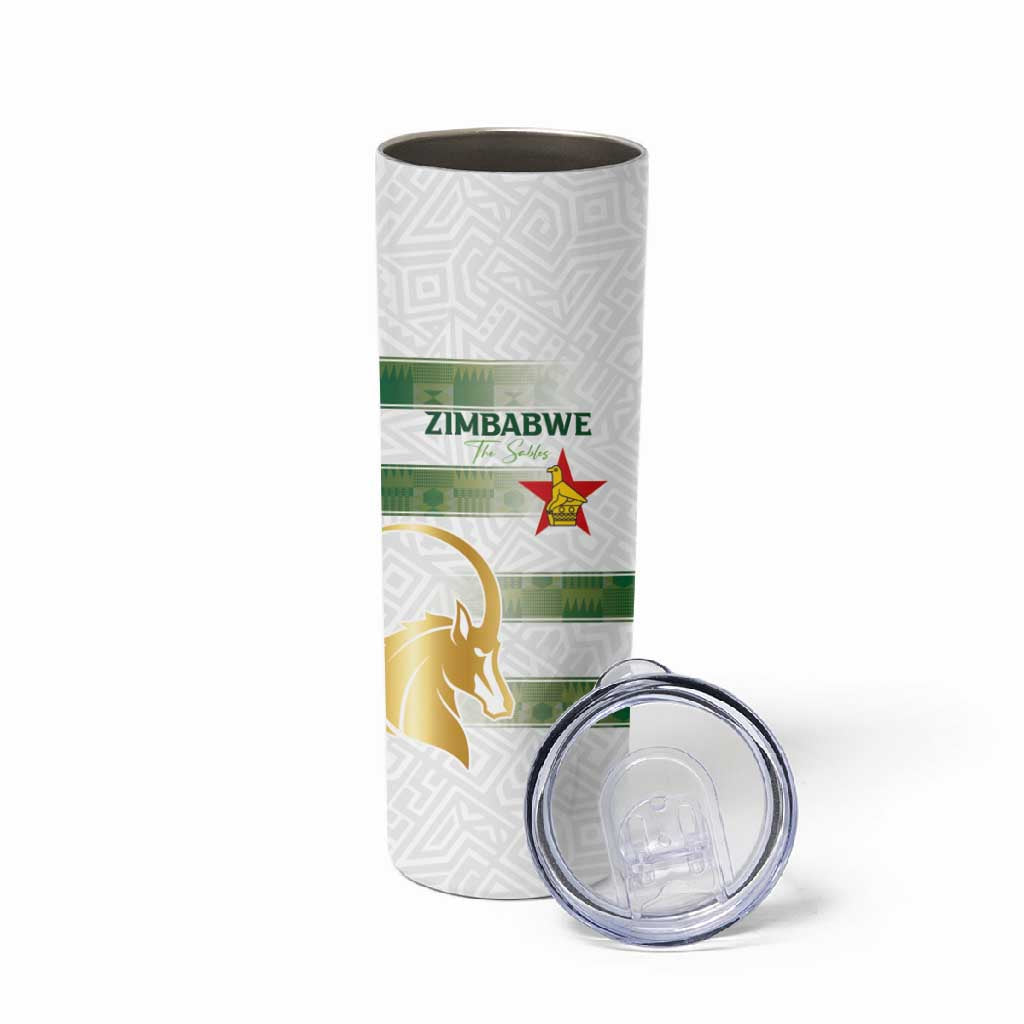 Custom Zimbabwe Rugby Champions of Africa Skinny Tumbler The Gold Sables Version LT03