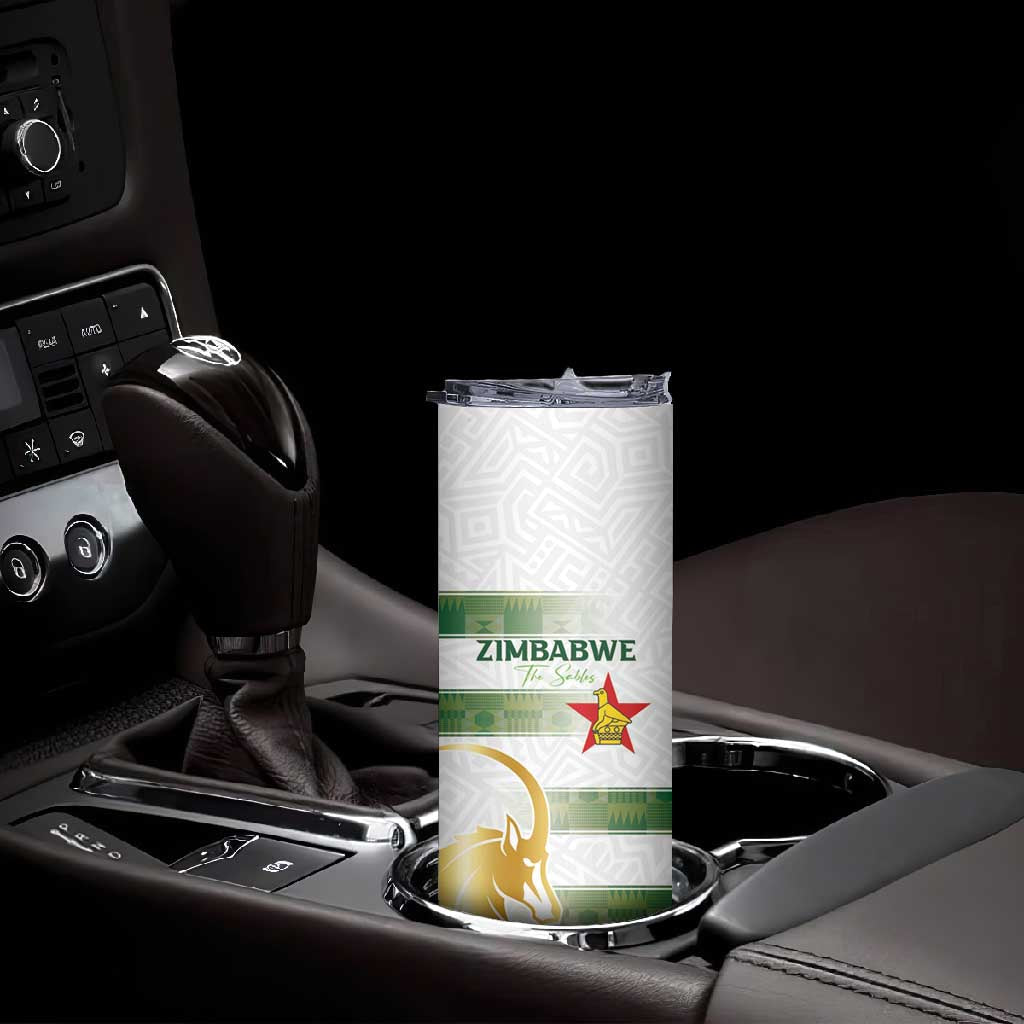 Custom Zimbabwe Rugby Champions of Africa Skinny Tumbler The Gold Sables Version LT03